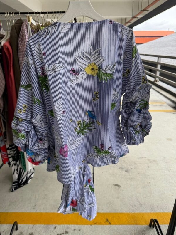 Zalia Gathered Sleeves Top