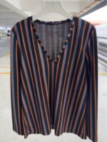 zara_top_1719072263_1b81852f_progressive Zara Multi-Colour Striped Long Sleeves Top